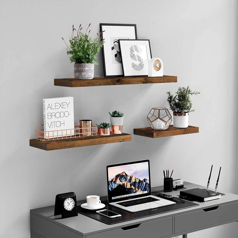 Vägghylla Vintage Brun 80x20 cm i MDF