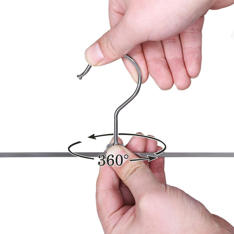 20-pack Halkfria Kjolhängare Med Klämmor Silver 31 cm