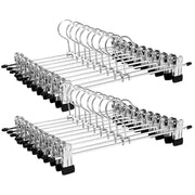 20-pack Halkfria Kjolhängare Med Klämmor Silver 31 cm