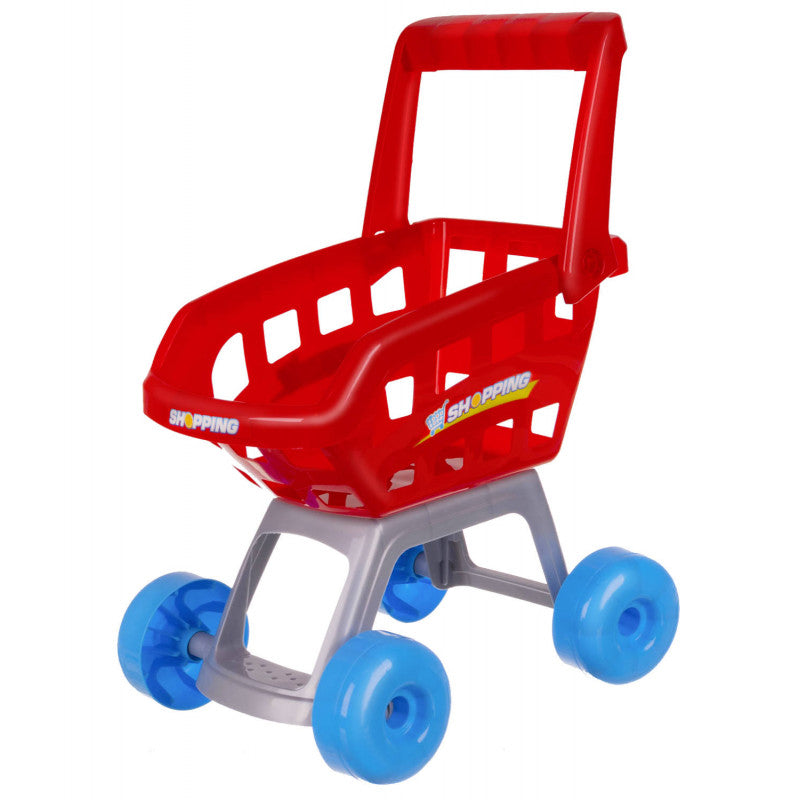 Leksaksbutik Med Kassaapparat Och Kundvagn För Barn