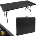 Hopfällbart Campingbord 180 cm Svart HDPE