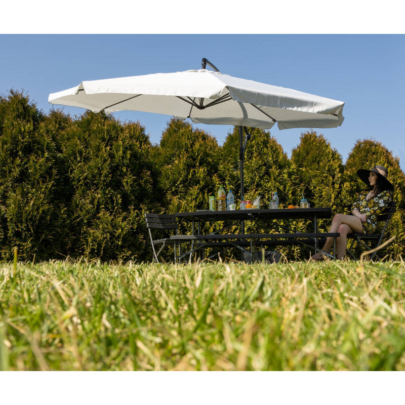 Hopfällbart Campingbord 180 cm Svart HDPE