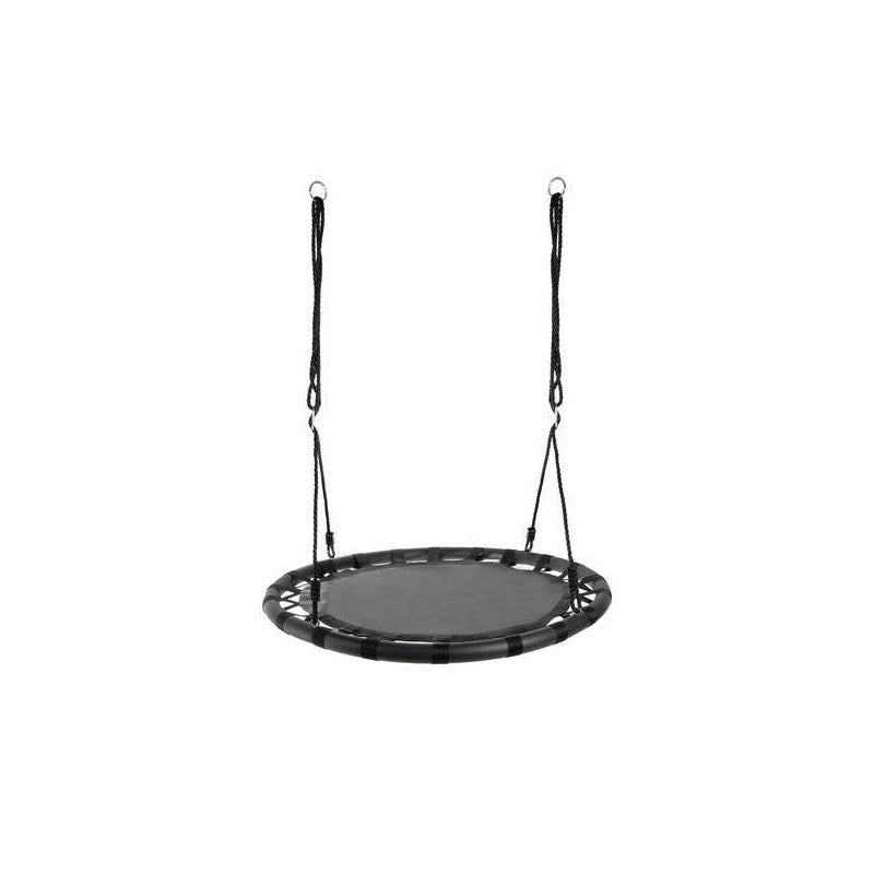 Svart XL Kompisgunga Rund 100 cm Stål