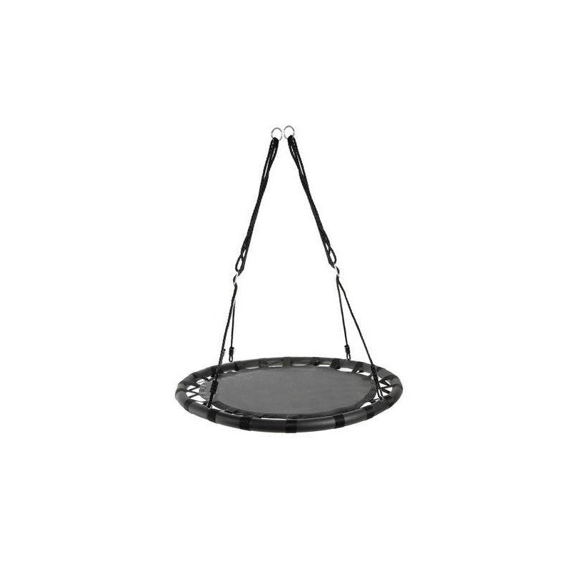 Svart XL Kompisgunga Rund 100 cm Stål