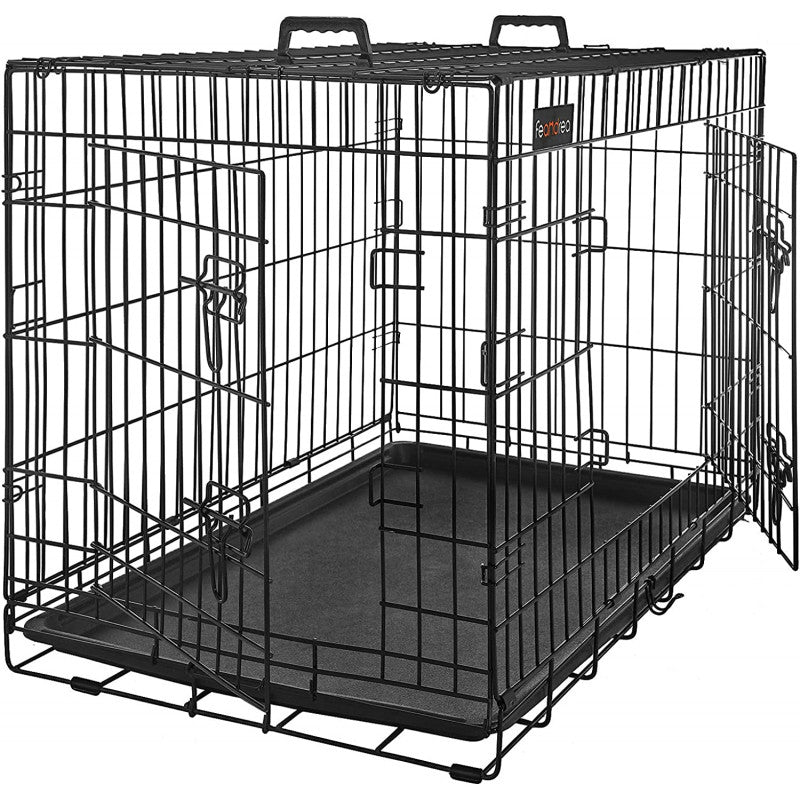 XXL Hundbur I Metall 122x74,5x80,5 cm Svart