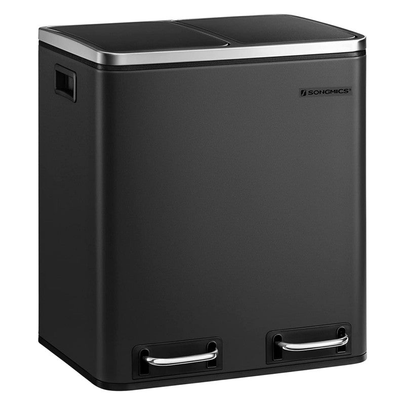 Dubbel Pedalhink 2 x 15 L Med Uttagbara Innerhinkar Svart