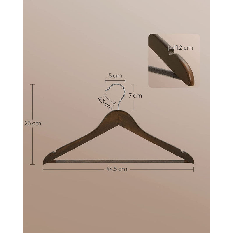 20-pack Trägalgar i Mörk Valnöt 44,5 cm