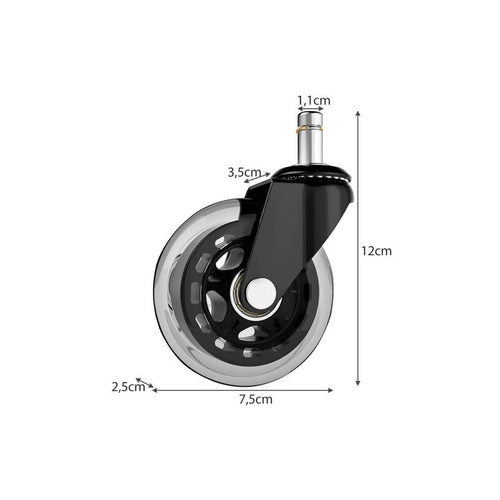 5-pack Universella Gummihjul Till Kontorsstol 11 mm