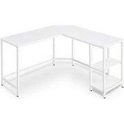 Vitt L-Format Hörnskrivbord 138x138x76 cm Stål