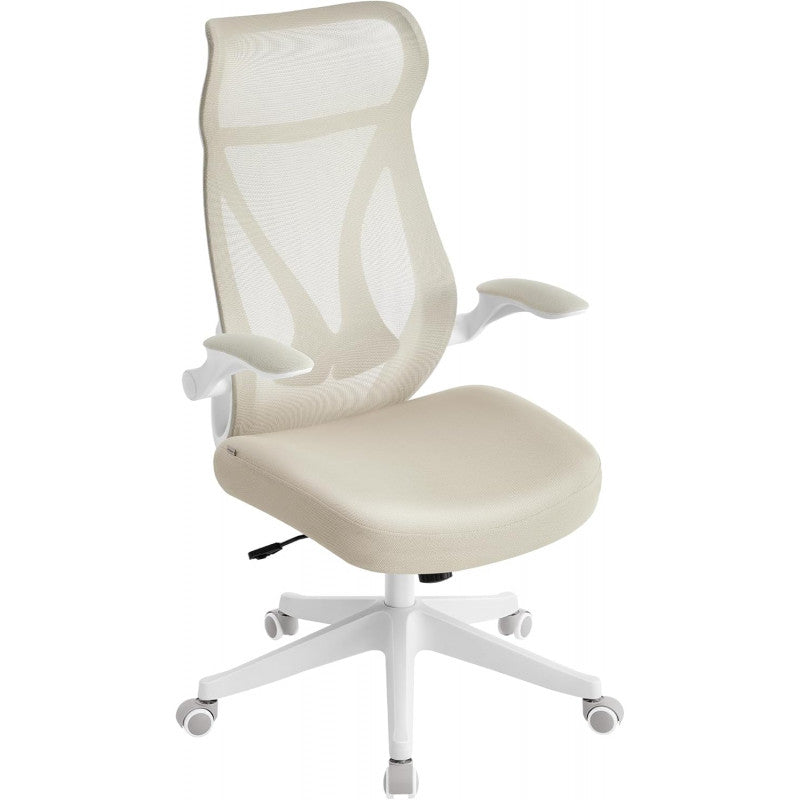 Ergonomisk Kontorsstol Cappuccino Beige Med Nätrygg