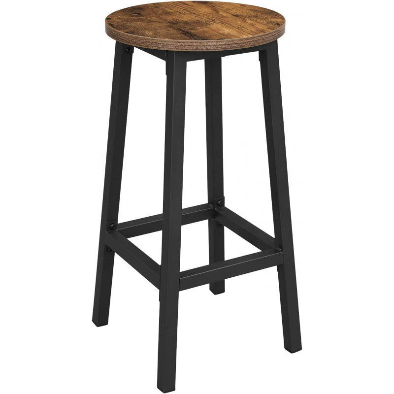 Barstolar 2-pack Vintagebrun/Svart 72 cm Med Fotstöd