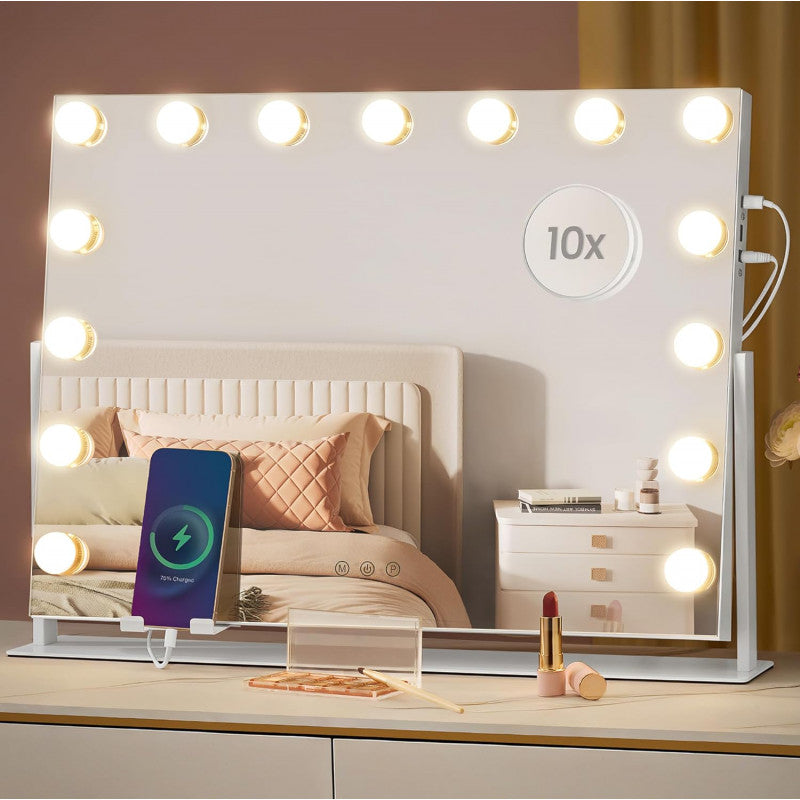 Hollywood Sminkspegel LED Mattvit 58 x 43 cm