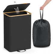 Pantpåse Korg 95 L Med Bambulock Svart