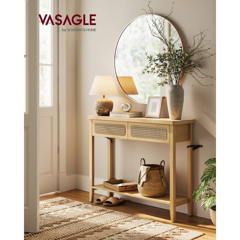 Konsolbord Ekbeige med 2 Lådor & Hylla