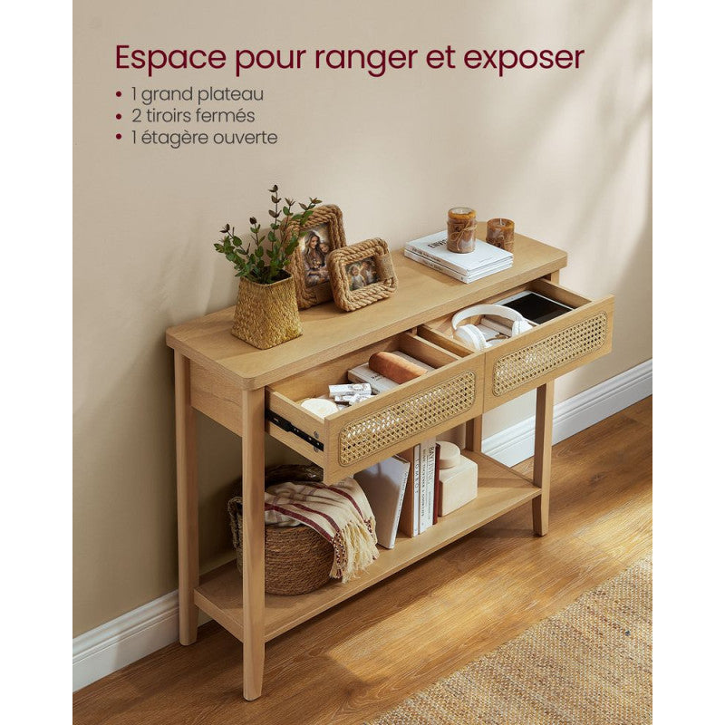 Konsolbord Ekbeige med 2 Lådor & Hylla