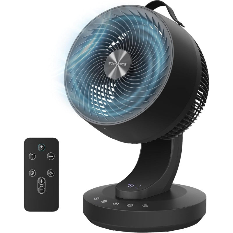 Tyst Bordsfläkt Svart Med Fjärrkontroll 20 dB