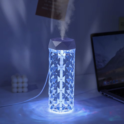Luftfuktare med LED-nattlampa 2-i-1 – 400 ml, RGB-belysning, USB-C och upp till 10 timmars drift
