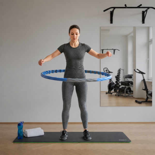 Viktad Hulahoop 1,5 kg – Rockring med 80 Massageknoppar