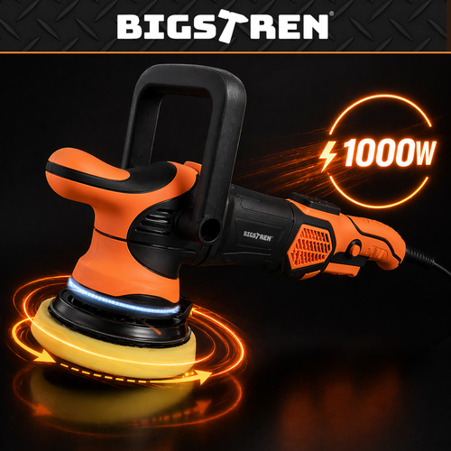 Bilpolermaskin 1000 W – Dubbelverkande Polermaskin med LED & 15 mm Orbit