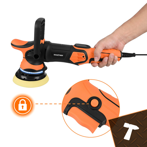 Bilpolermaskin 1000 W – Dubbelverkande Polermaskin med LED & 15 mm Orbit