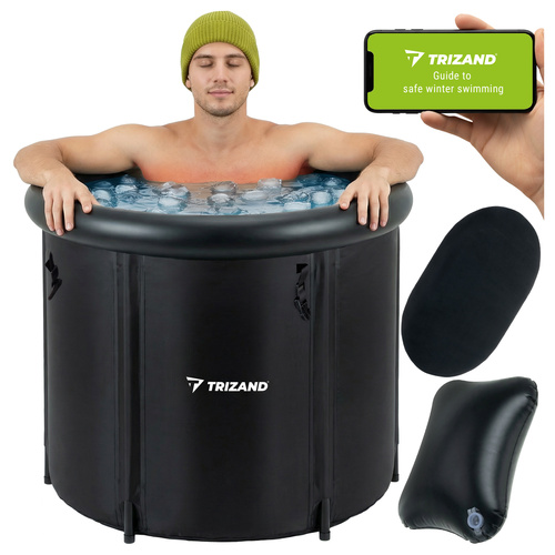 Isbad 320 L – Hopfällbar Vintertunna med Lock, Pump & Tillbehör