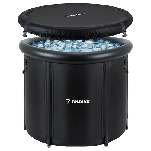 Isbad 320 L – Hopfällbar Vintertunna med Lock, Pump & Tillbehör