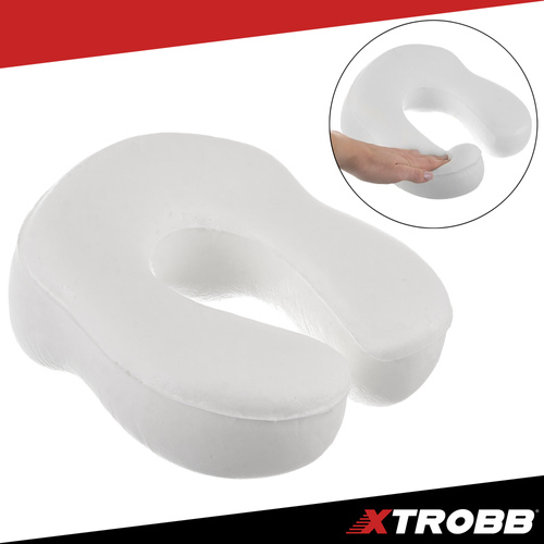 3D Resekudde i Memoryskum – Resekit 4-i-1 med Sovmask, Öronproppar & Fodral