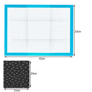 Hygienunderlägg 100-pack 33 x 45 cm – Absorberande Valpmattor med 30 Bajspåsar