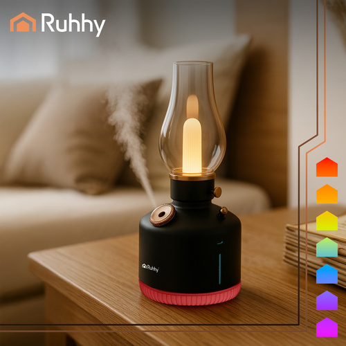 Luftfuktare 280 ml – Luftfuktare med RGB Nattlampa & USB-C