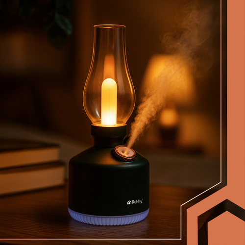 Luftfuktare 280 ml – Luftfuktare med RGB Nattlampa & USB-C