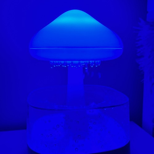 Luftfuktare 450 ml – Aroma Diffuser med Regneffekt, LED-Nattlampa & Timer
