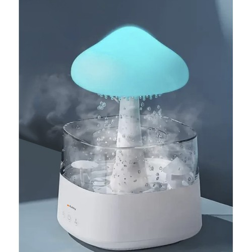 Luftfuktare 450 ml – Aroma Diffuser med Regneffekt, LED-Nattlampa & Timer