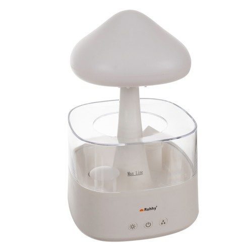 Luftfuktare 450 ml – Aroma Diffuser med Regneffekt, LED-Nattlampa & Timer