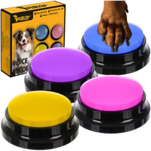 Ljudknappar för Hund 4-pack – Inspelningsbara Pratknappar