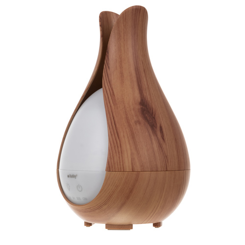 Luftfuktare & Aromadiffuser 200 ml – Ultraljudsdiffuser med LED-Belysning, Fjärrkontroll & 3 Doftoljor