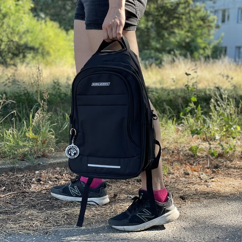 Ryggsäck 22 L – Vadderad Laptopryggsäck med Reflex, Svart