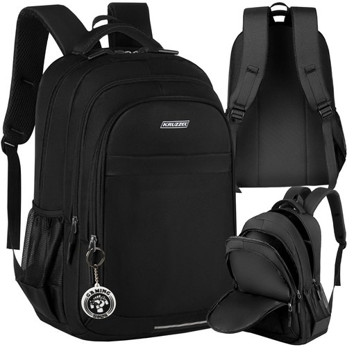 Ryggsäck 22 L – Vadderad Laptopryggsäck med Reflex, Svart