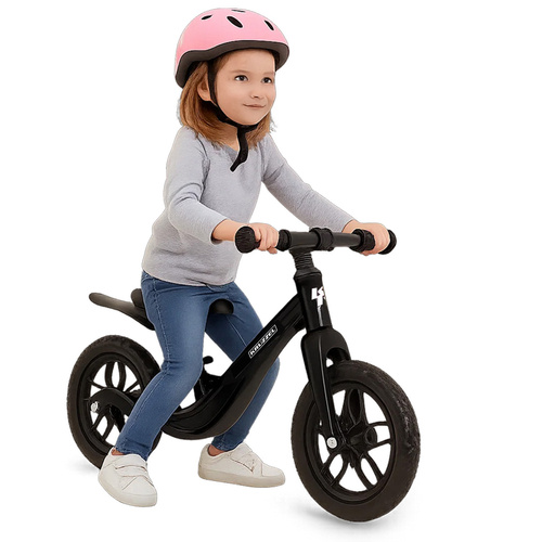 Balanscykel 12 Tum – Lätt Springcykel för Barn med Justerbar Sadel, Svart