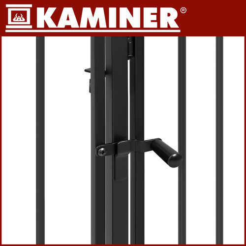 Eldstadsskydd 304 cm – Vikbart Skyddsgaller med 5 Paneler