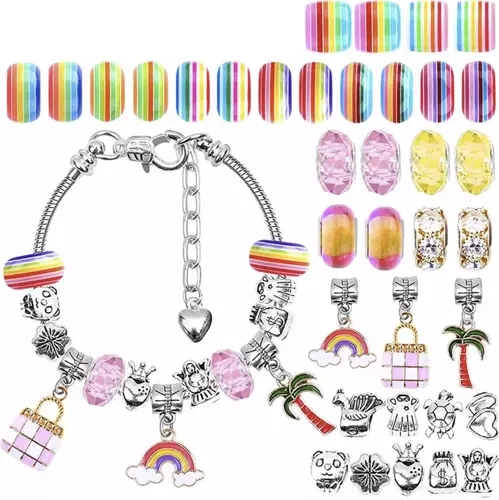 Pärlset 107 Delar – Smyckesset för Armband & Halsband med Förvaringslåda