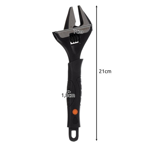 Justerbar Skiftnyckel 0–35 mm – Skiftnyckel i Kolstål med Ergonomiskt Handtag