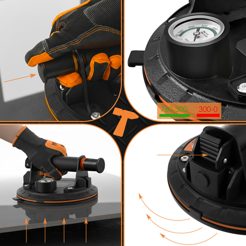 Vakuumsugkoppar 2-pack – Sugkoppar med Pump & Manometer