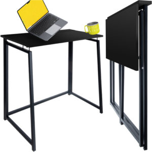 Fällbart Skrivbord 80 cm – Laptopbord i Loftstil med Metallram