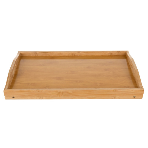 Hopfällbart Frukostbord i Bambu – Serveringsbord & Laptopbord