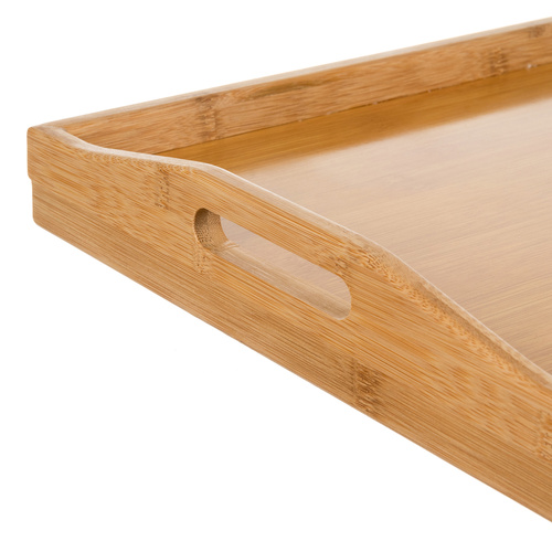 Hopfällbart Frukostbord i Bambu – Serveringsbord & Laptopbord