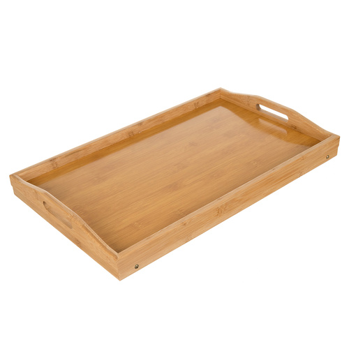 Hopfällbart Frukostbord i Bambu – Serveringsbord & Laptopbord