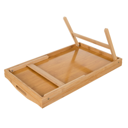 Hopfällbart Frukostbord i Bambu – Serveringsbord & Laptopbord