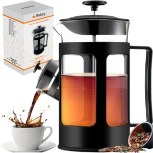 Kaffe- & Tebryggare 1 L – Presskanna i Glas med Rostfri Sil