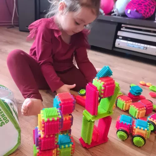 Byggklossar Igelkottar 192 Delar – Pedagogiska Byggklossar i Plast