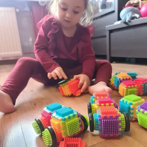 Byggklossar Igelkottar 192 Delar – Pedagogiska Byggklossar i Plast